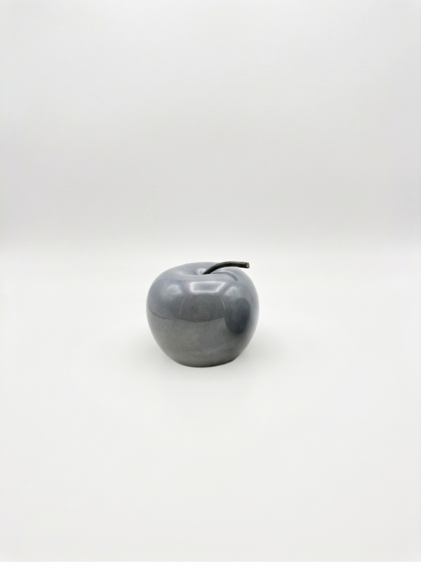Mini Urn Appel - Glanzend Grijs